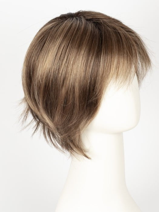NOUGAT-ROOTED 12.20.8 | Medium-Light Ash Brown blended with Medium Honey Blondes with Medium-Dark Brown Roots