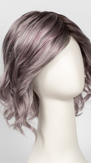 FS38/PLS8 FLURRY | Dark Natural Gold Brown with 35% Grey with Bold Plum Highlights. Shaded with Medium Brown
