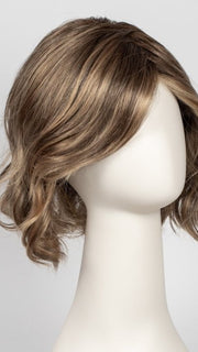 24BT18S8 SHADED MOCHA | Medium Natural Ash Blonde & Light Natural Gold Blonde Blend, Shaded with Medium Brown
