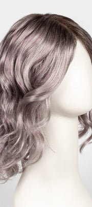 FS38/PLS8 FLURRY | Dark Natural Gold Brown with 35% Grey with Bold Plum Highlights. Shaded with Medium Brown