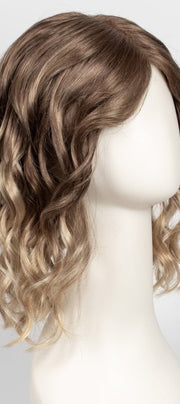S14-26/88RO SUNSHINE | Medium Natural-Ash Blonde & Medium Red-Gold Blonde Blend roots to midlength, Light Natural Gold Blonde Blend midlength to ends