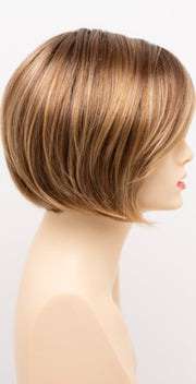 GOLDEN NUTMEG | Medium Brown roots with overall Warm Cinnamon base and Golden Blonde highlights