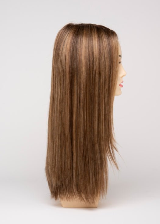 TOASTED SESAME | Medium Brown roots with overall Warm Cinnamon base and Golden Blonde highlights