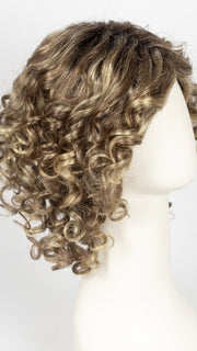 BERNSTEIN-ROOTED | Light Brown base with subtle Light Honey Blonde and Light Butterscotch Blonde highlights and Dark Roots