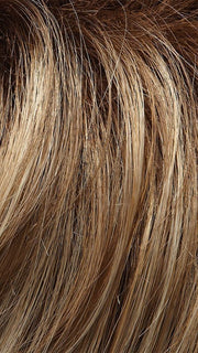 12FS8 | Light Gold Brown, Light Natural Gold Blonde and Pale Natural Gold-Blonde Blend, Shaded with Medium Brown