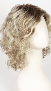 CHAMPAGNE ROOTED | Light Beige Blonde,  Medium Honey Blonde, and Platinum Blonde blend with Dark Roots