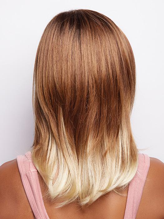 MELTED-COCONUT | Dark Rich Brown Roots with Soft Golden Medium Brown at middle and Warm White ends
