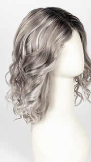 CHROMERT1B | Gray and White With 25% Medium Brown Blend and Off-Black Roots