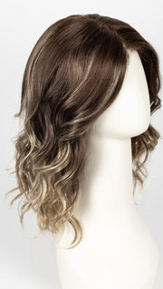 AMERICANO | Dark Brown Base with Medium Golden Brown, Pale Blonde, and Platinum Blonde Highlights