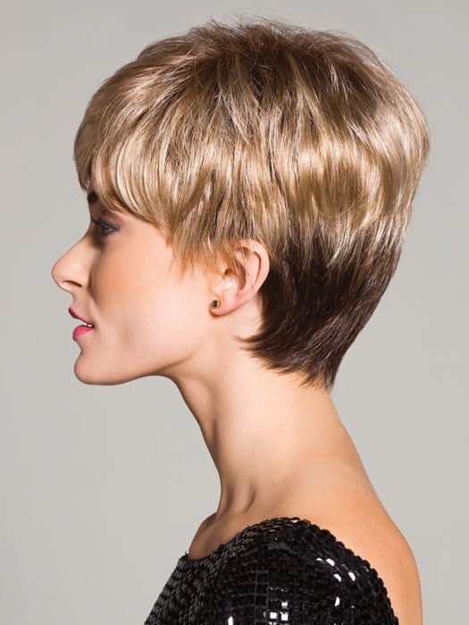 A smooth, layered, and pixie cut ready to wear wig