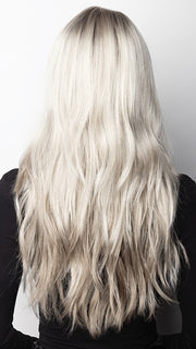 MILKY-OPAL | A Blend of Creamy Blonde and White Blonde Rooted with Warm Brown