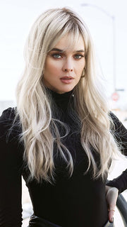 WREN by Rene of Paris in MILKY-OPAL | A Blend of Creamy Blonde and White Blonde Rooted with Warm Brown PPC MAIN IMAGE FB MAIN IMAGE