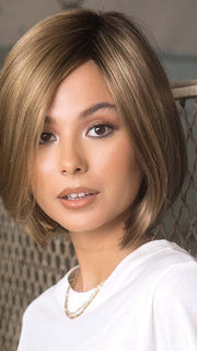 CARSON by Rene of Paris in MOCHACCINO-R | Rooted Medium Warm Blonde with Chocolate Undertones and Creamy Blonde Highlights PPC MAIN IMAGE FB MAIN IMAGE