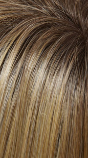 24B/27CS10 | Light Gold Blonde & Medium Red-Gold Blonde Blend, Shaded w/ Light Brown root