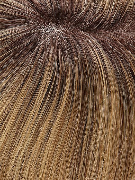 24BT18S8 SHADED MOCHA | Medium Natural Ash & Light Natural Gold Blonde Blend, Shaded with Medium Brown