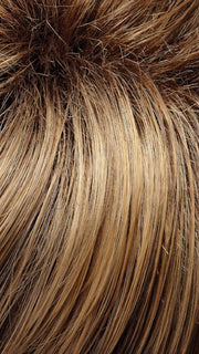 24BT18S8 SHADED MOCHA | Medium Natural Ash Blonde & Light Natural Gold Blonde Blend, Shaded with Medium Brown