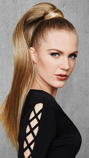 25" STRAIGHT PONY by HAIRDO in  R1416T Buttered Toast | Dark, ash blonde with golden blonde tips PPC MAIN IMAGE FB MAIN IMAGE