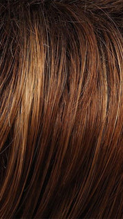 30A27S4 SHADED PEACH | Medium Natural Red & Medium Red-Gold Blonde Blend, Shaded with Dark Brown