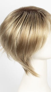 CREAMY TOFFEE R | Dark Blonde Evenly Blended with Light Platinum Blonde and Light Honey Blonde with Dark Brown roots