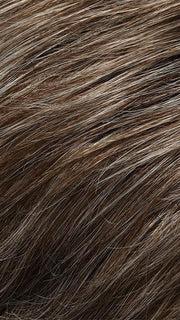 39F38 ROASTED CHESTNUT | Light Natural Ash Brown with 75% Grey Front, graduating to Medium Brown with 35% Grey Nape