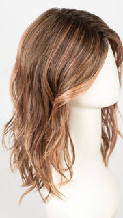 ROSEWOOD ROOTED | Medium Dark Brown Roots that Melt into a Mixture of Saddle Brown and Terra-Cotta Tones with Dark Roots