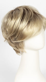 CHAMPAGNE-ROOTED 22.25.16 | Light Beige Blonde, Medium Honey Blonde, and Platinum Blonde blend with Dark Roots