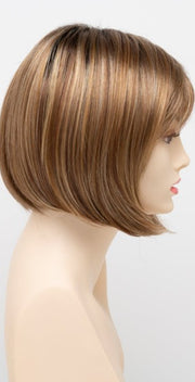 GOLDEN NUTMEG | Medium Brown roots with overall Warm Cinnamon base and Golden Blonde highlights