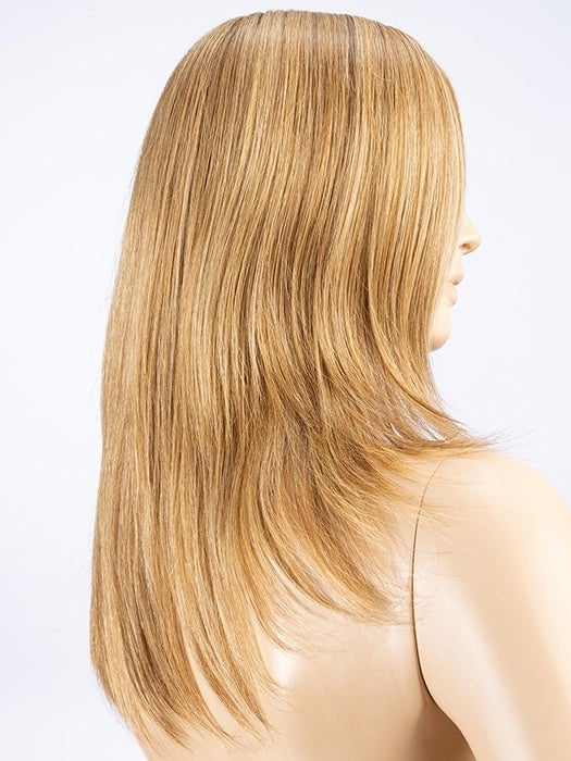 LIGHT-BERNSTEIN ROOTED | Light Brown base with subtle Light Honey Blonde and Light Butterscotch Blonde highlights and Dark Roots