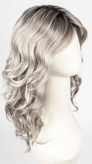 CHROMERT1B | Gray and White with 25% Medium Brown Blend and Off-Black Roots