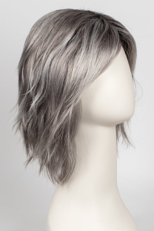 CHROMERT1B | Gray and White with 25% Medium Brown Blend and Off-Black Roots