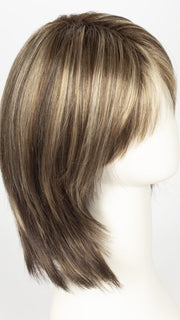 CHOCOLATE-FROST-R | Dark Brown Base with Honey Blonde and Platinum Highlights with Dark Brown Roots