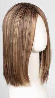 LIGHT-BERNSTEIN-ROOTED 20.27.12 | Light Auburn, Light Honey Blonde, and Light Reddish Brown blend and Dark Roots