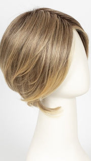24BT18S8 SHADED MOCHA | Medium Natural Ash Blonde & Light Natural Gold Blonde Blend, Shaded with Medium Brown