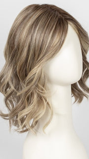 RL12/22SS SHADED CAPPUCCINO | Light Golden Brown Evenly Blended with Cool Platinum Blonde Highlights with Dark Roots