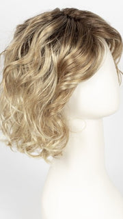 CHAMPAGNE ROOTED | Light Beige Blonde, Medium Honey Blonde, and Platinum Blonde blend with Dark Roots