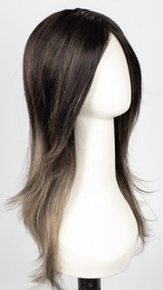 S2-103/18RO MIDNIGHT | Black/Brown Blend roots to midlength, Platinum Blonde& Dark Natural Ash Blonde blend midlength to ends
