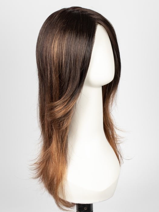 S4-28/32RO SUNRISE | Dark Brown roots to midlength, Light Natural Red Blonde with Medium Natural Red midlength to ends