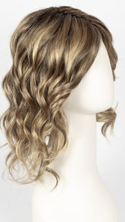 24BT18S8 SHADED MOCHA | Medium Natural Ash Blonde & Light Natural Gold Blonde Blend, Shaded with Medium Brown