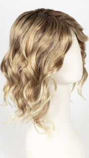 27T613S8 SHADED SUN | Medium Natural Red-Gold Blonde & Pale Natural Gold Blonde Blend and Tipped, Shaded with Medium Brown