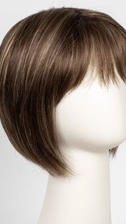 ICED-MOCHA-R | Rooted Dark Brown with Medium Brown Base Blended with Light Blonde Highlights