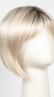 SEASHELL-BLONDE-R | Cool White Blonde and Creamy White Tones with Soft Brown Roots