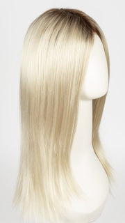 CHAMPAGNE-R | Light Beige Blonde, Medium Honey Blonde, and Platinum Blonde Blend with Dark Roots