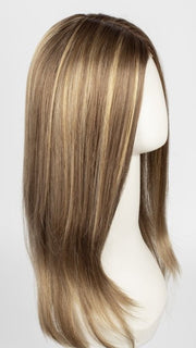 MOCHACCINO-R | Dark Roots with Light Brown base and Strawberry Blonde Highlights