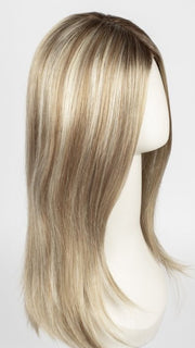 ROSE-GOLD-R | Blonde Base with Reddish Highlights and Dark Roots
