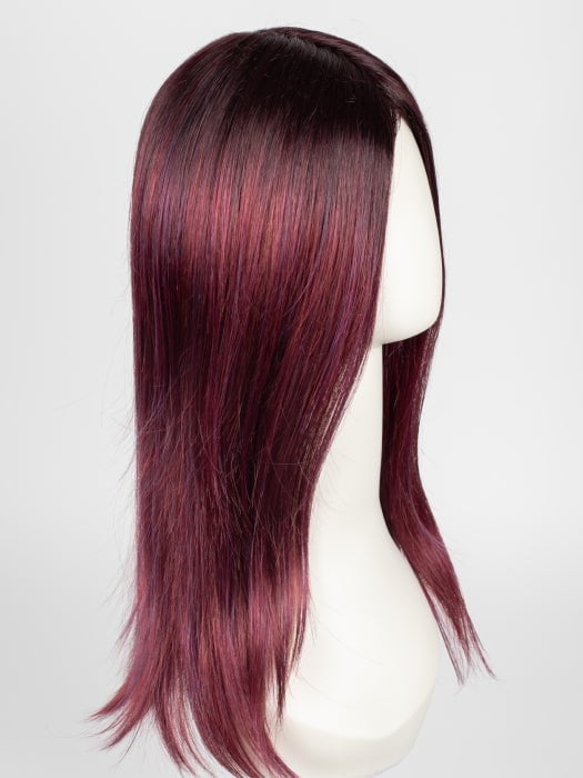PLUMBERRY-JAM-LR | Medium Plum with Dark Roots with Mix of Red and Fuchsia