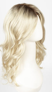 CHAMPAGNE-R | Light Beige Blonde, Medium Honey Blonde, and Platinum Blonde Blend with Dark Roots