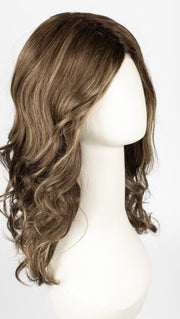 ICED-MOCHA-R | Rooted Dark Brown with Medium Brown Base Blended with Light Blonde Highlights