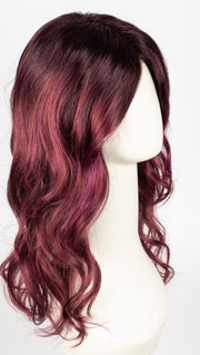 PLUMBERRY-JAM-LR | Medium Plum with Dark Roots with Mix of Red and Fuchsia