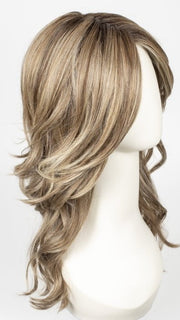 RL12/22SS SHADED CAPPUCCINO | Light Golden Brown Evenly Blended with Cool Platinum Blonde Highlights with Dark Roots
