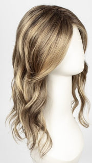 24BT18S8 SHADED MOCHA | Medium Natural Ash Blonde & Light Natural Gold Blonde Blend, Shaded with Medium Brown